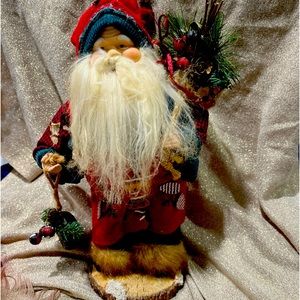 Vintage (1970s) Woodland Santa On Base